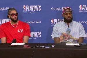 詹姆斯采訪：掘金這支球隊(duì)在進(jìn)攻端沒有任何弱點(diǎn)，是我生涯交手過的最強(qiáng)球隊(duì)之一！